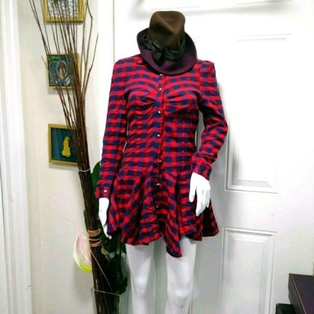 Plaid Swing Mini Dress  S - Picture 4 of 14